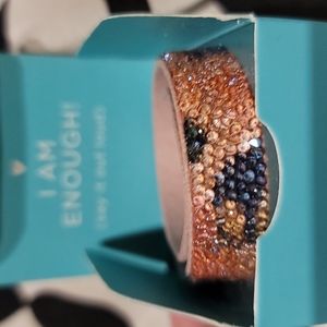 Origami Owl Swarovski® Crystal Blush Floral Wrap Bracelet